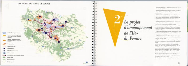 Schéma directeur de la région Île-de- France à horizon 2015.1994. Brochure. 30 x 43 cm.