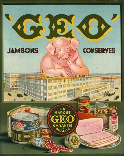 Cartonnage publicitaire de l'entreprise Géo. Années 1920-1930 (©AD94)  