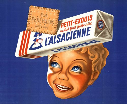 Affiche publicitaire des gâteaux « L'Alsacienne ». [Années 1950]. © Archives départementales du Val-de-Marne