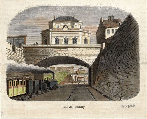 Gravure de la gare de Gentilly. [Fin du XIXe siècle]. ©AD 94