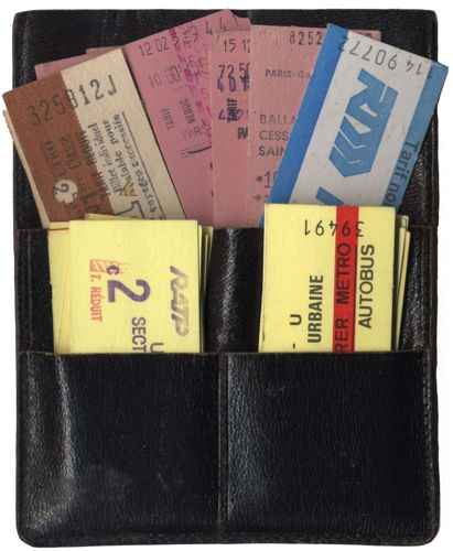 Pochette pour carnet de tickets avec coupons de transport. [Années 1960] (©SHPT)