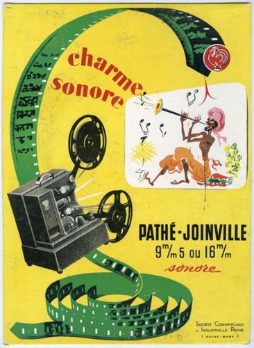 Carton publicitaire Pathé caméra. 