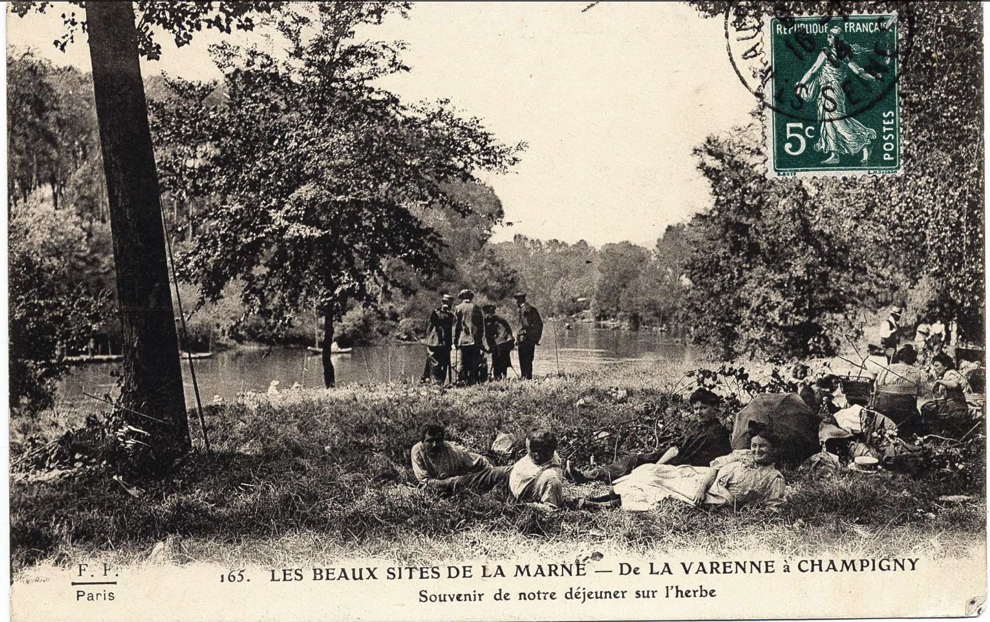 Les Beaux Sites de la Marne - De La Varenne à Champigny - Souvenir de notre déjeuner sur l'herbe.