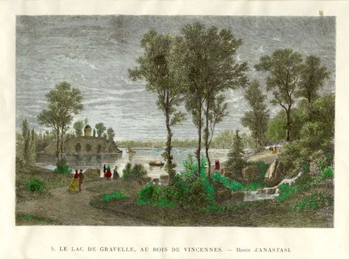 Le lac de Gravelle au bois de Vincennes. AD94, 6FIB Vincennes 32