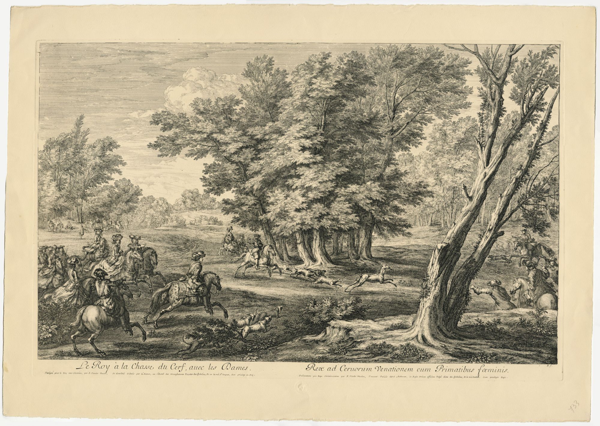 Le roi à la chasse aux cerfs