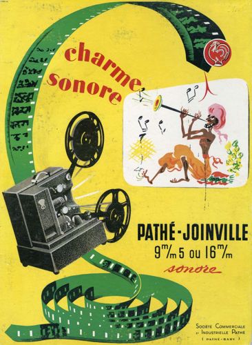 Carton publicitaire "Pathé caméra". Années 1950.